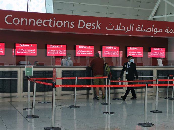 Aeropuerto de Dubái, en Emiratos Árabes Unidos