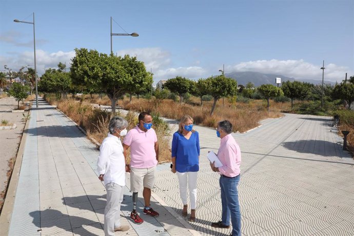 Archivo - Visita terreno del nuevo pabellón deportivo de Marbella en San Pedro