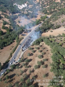 Incendio declarado en Aracena