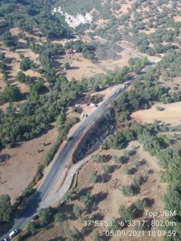 Incendio en Aracena (Huelva).