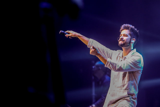 El cantante Camilo durante su concierto en el Wizink Center