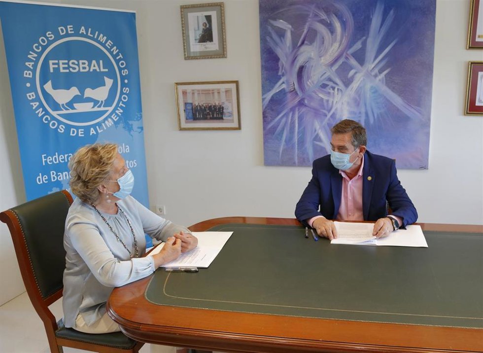 Archivo - Pilar González de Frutos, Presidenta UNESPA y Miguel Fernández, director de FESBAlL