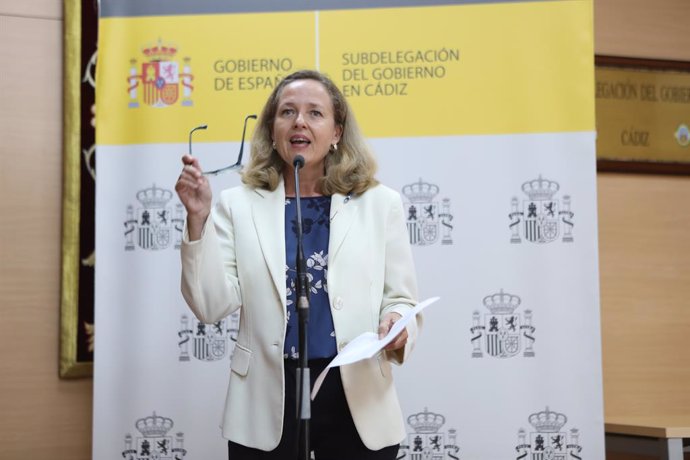 Arxiu - La vicepresidenta primera i ministra d'Afers Econmics i per a la Transformació Digital, Nadia Calviño