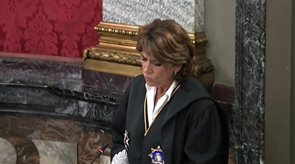 La fiscal general del Estado, Dolores Delgado, durante la apertura del año judicial
