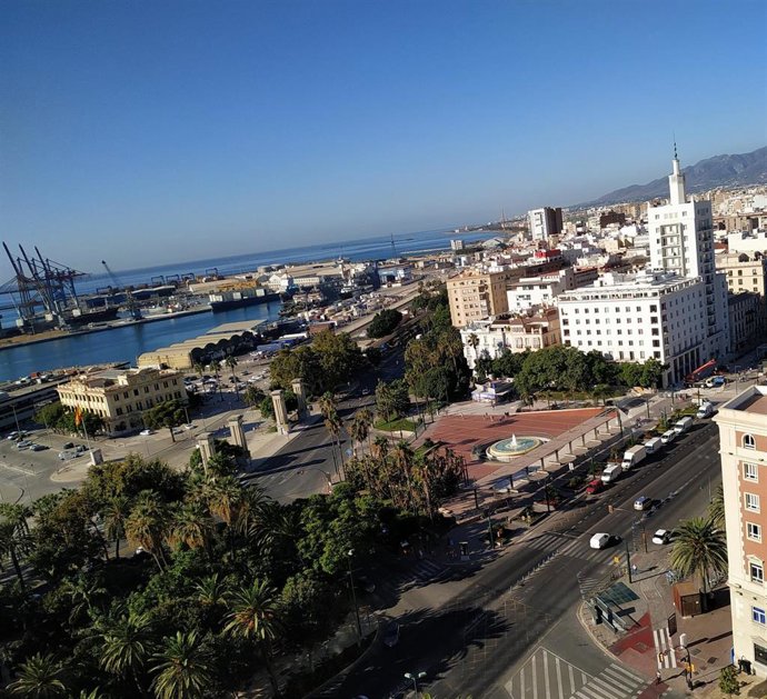 Vista de Málaga desde terraza
