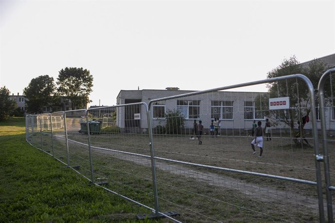 Archivo - Centro de detencion de migrantes en Lituania