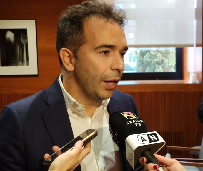 Archivo - El portavoz del PAR en las Cortes de Aragón, Jesús Guerrero.