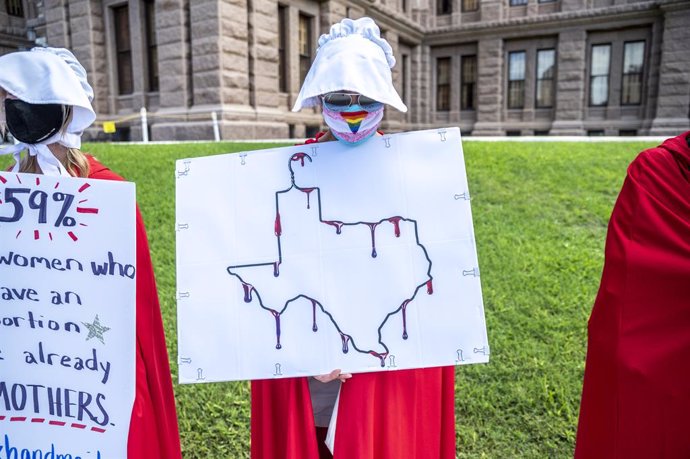 Protesta contra la nueva ley del aboto en Texas