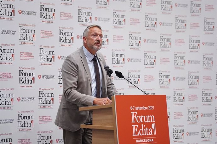 El presidente de la Federación de Editores Europeos, Peter Kraus vom Cleff, en el Frum Edita
