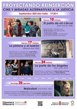 Cartel del ciclo de cine sobre reinserción y justicia restaurativa