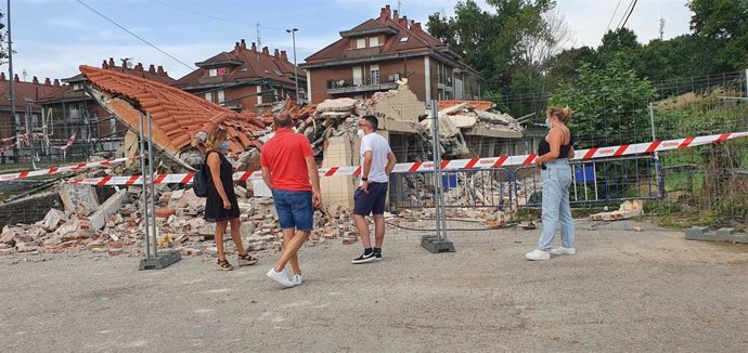 Derrumbe edificio municipal de Sarón