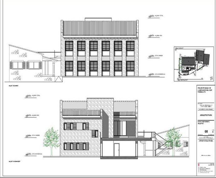 Proyecto básico de ampliación del CEIP Fornalutx.