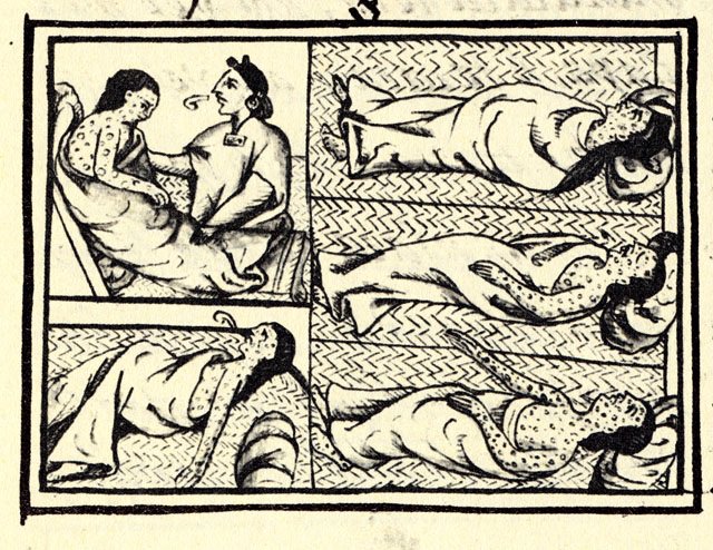 Indígenas enfermos de viruela, Códice Florentino.