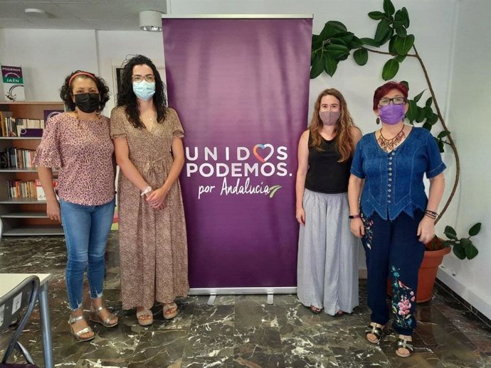 Responsables de IU y Podemos en Jaén.
