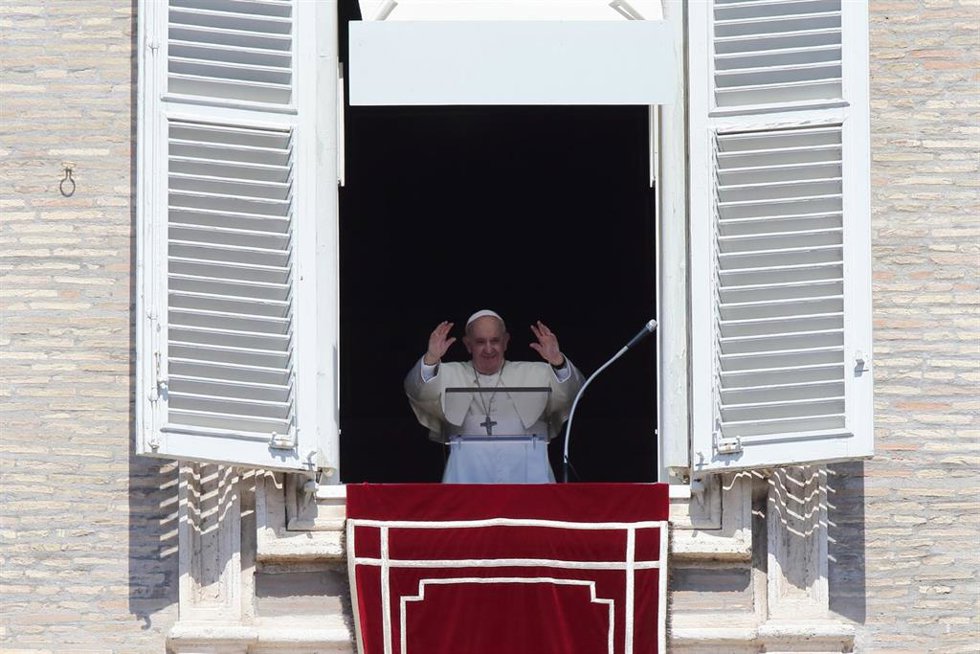 El Papa durante el pasado rezo del Ángelus