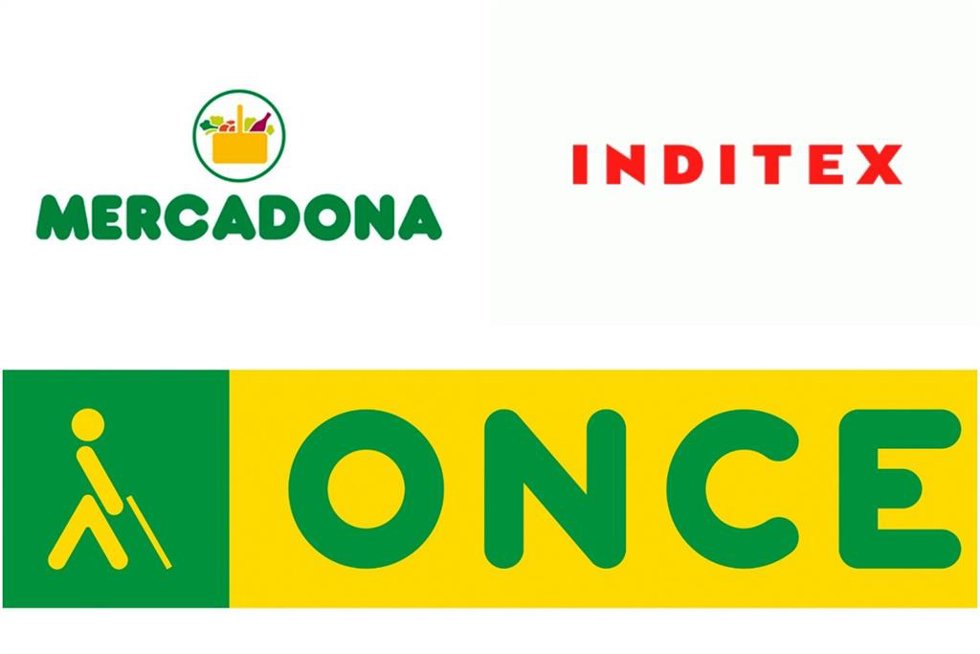 Montaje de Inditex, Mercadona y ONCE