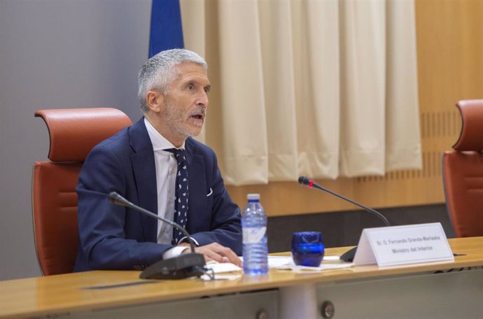 El ministro de Interior, Fernando Grande-Marlaska, interviene durante un acto de la DGT