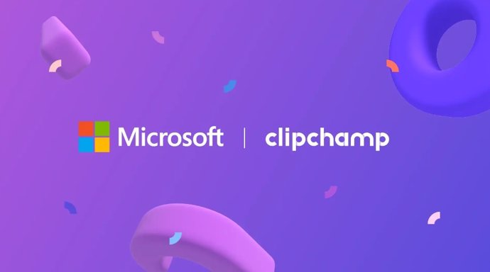 Logos de Microsoft y Clipchamp con motivo de la adquisición de la segunda.