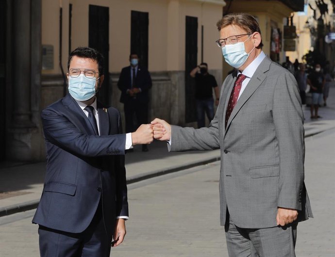 El president Ximo Puig recibe a Pere Aragonés