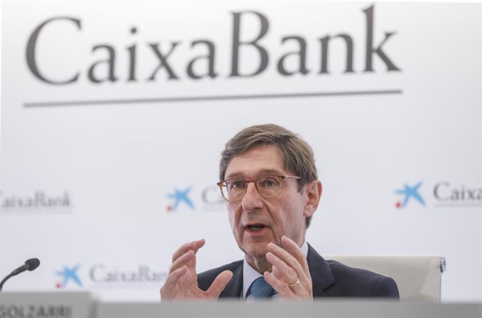 Archivo - El presidente de CaixaBank, José Ignacio Goirigolzarri, interviene durante una rueda de prensa en la Sede social de CaixaBank, en la Sede social de CaixaBank, Valencia, Comunidad Valenciana, (España), a 26 de marzo de 2021. 