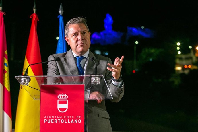 El presidente de C-LM, Emiliano García-Page, en Puertollano