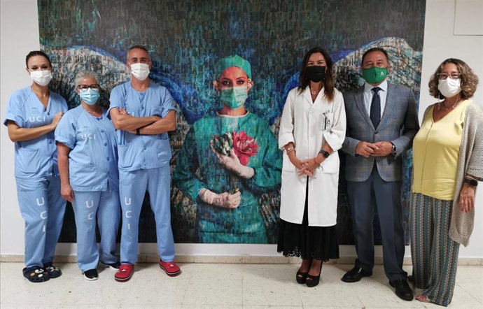 Fotomosaico en el Hospital de Valme en homenaje a los profesionales del Área Sanitaria Sur
