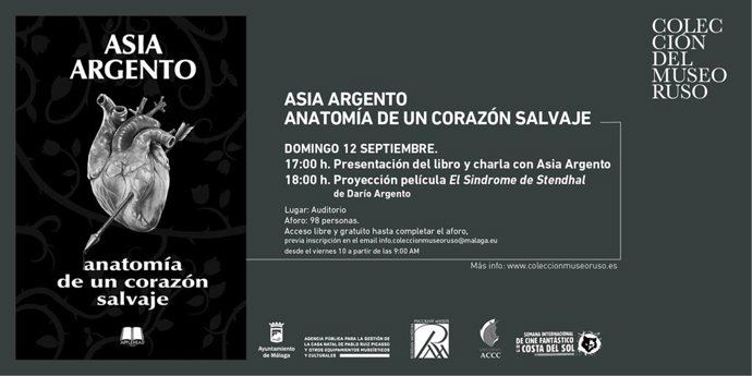 Presentación del libro 'Anatomía de un corazón salvaje' de Asia Argento