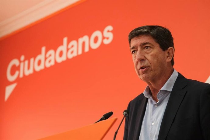 El vicepresidente de la Junta de Andalucía y coordinador autonómico de Cs, Juan Marín