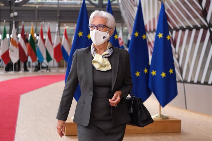 Archivo - HANDOUT - 25 June 2021, Belgium, Brussels: President of the European Central Bank Christine Lagarde arrives to attend the second day of the European Union summit at the European Council. Photo: Alexandros Michailidis/European Council/dpa - ATT