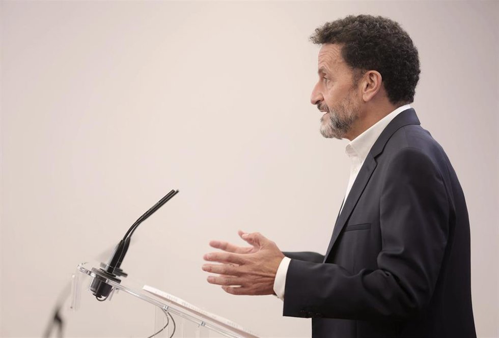 El portavoz parlamentario de Ciudadanos, Edmundo Bal, ofrece una rueda de prensa en el Congreso de los Diputados, a 9 de septiembre de 2021, en Madrid (España). Bal ha ofrecido la opinión del grupo ante el anuncio ayer del Gobierno de la suspensión de l