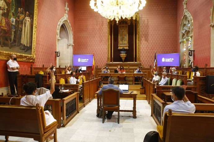 El pleno del Consell de Mallorca este jueves.