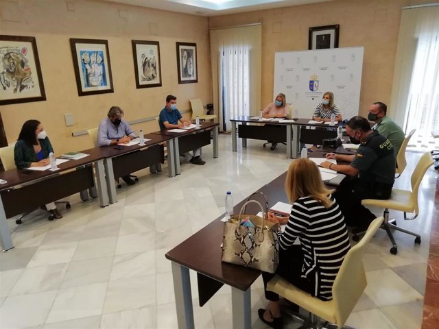 Reunión de la Junta Local de Seguridad de Almonte (Huelva).