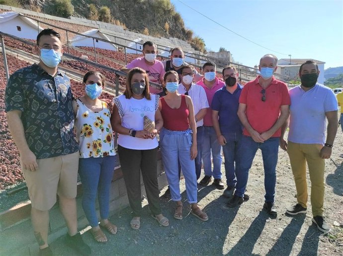 Dirigentes de IU y Podemos acuden a la Axarquía para pedir ayudas para la automatización de los paseros