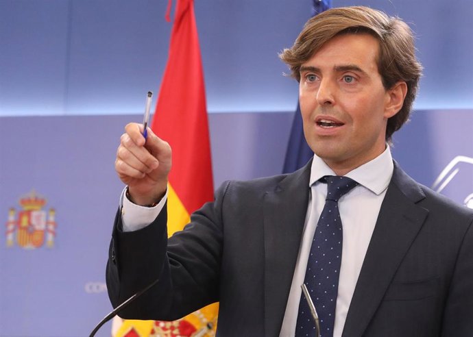 El vicesecretario de Comunicación del Partido Popular, Pablo Montesinos, durante una rueda de prensa en el Congreso de los Diputados, a 10 de septiembre de 2021, en Madrid (España).