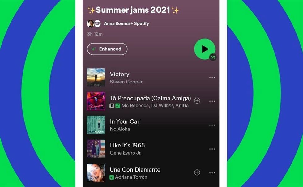 Función Enhance de Spotify.