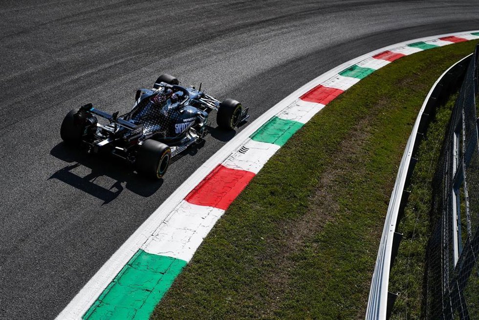 Archivo - Hamilton rodando en Monza