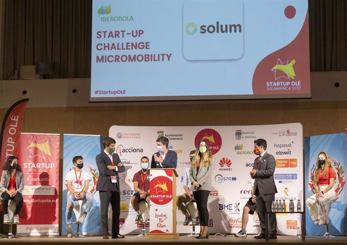 Entrega de premios en Startup Olé en Salamanca.