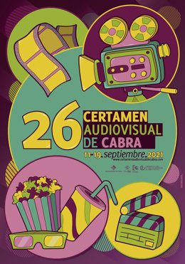 Cartel de Noemí Sinobas para el 26 Certamen Nacional de Creación Audiovisual de Cabra.