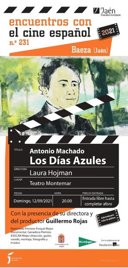 Cartel proyección 'Antonio Machado, los días azules'