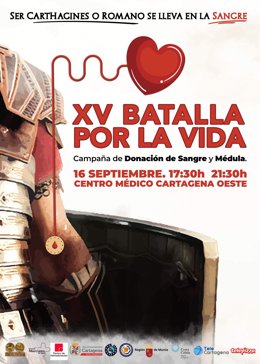 Imagen de la campaña de donación de sangre y médula con motivo de Carthagineses y Romanos