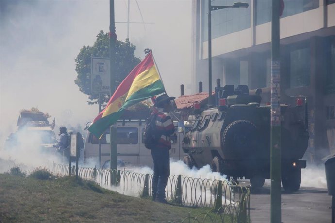 Archivo - Protestas en Sacaba y Senkata, al sur de La Paz, tras la salida del poder del presidente Evo Morales