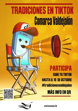 Cartel del certamen "TikTok Tradiciones Comarca Valdejalón"