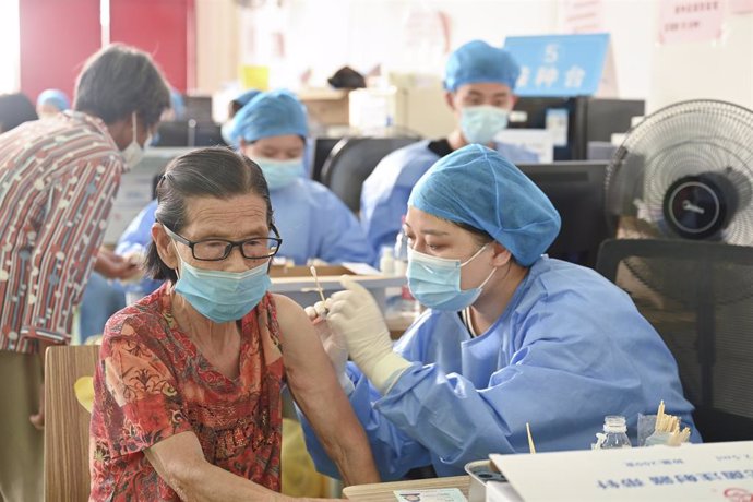 Vacunación contra el coronaviru en Jinjiang, en la provincia de Fujian