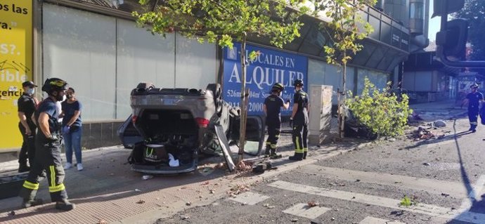 Accidente en la calle María de Molina de Madrid
