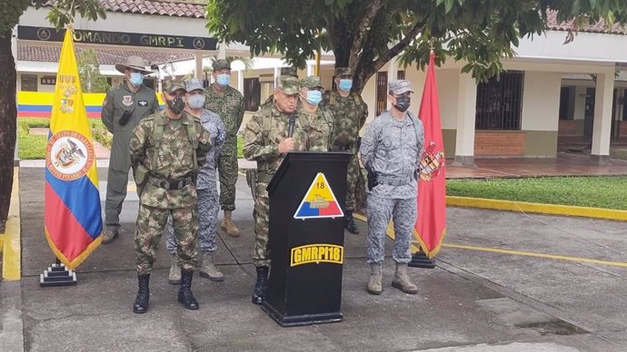 El comandante general de las Fuerzas Armadas Colombia, el general Luis Fernando Navarro Jiménez