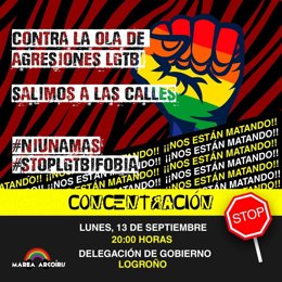 Concentración contra agresiones LGTBI