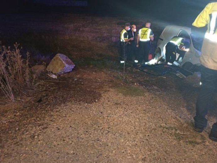 Un hombre de 24 años fallece en un accidente de tráfico en la N-240, a la altura de Peraltilla (Huesca).
