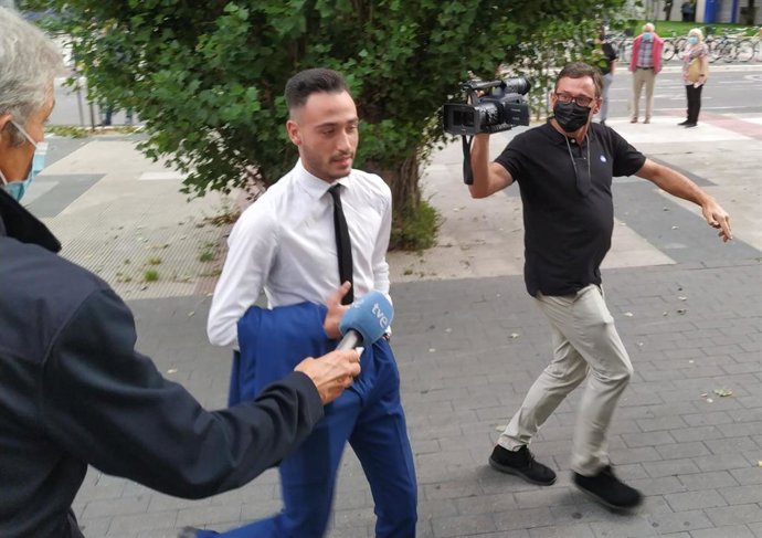 Ander García, a su llegada a los juzgados de Vitoria