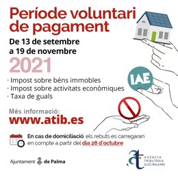 Arranca el pago voluntario del IBI, IAE y vados en Palma