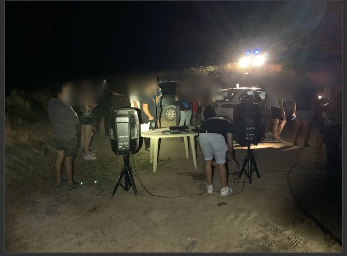 Imagen de la fistea ilegal celebrada en Lorca